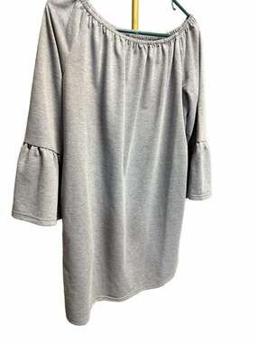 137 L&B Lucky & Blessed  Top Black Long Balloon Sleeve Western Size XL